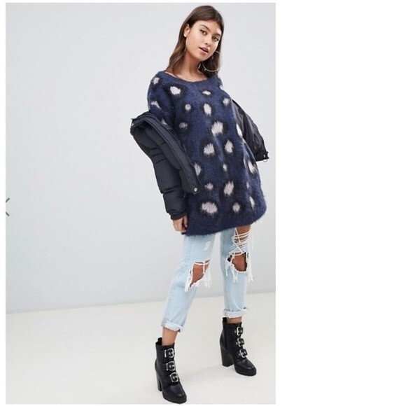 PrettyLittleThing Fluffy Leopard Print Jumper NWOT - Picture 1 of 8